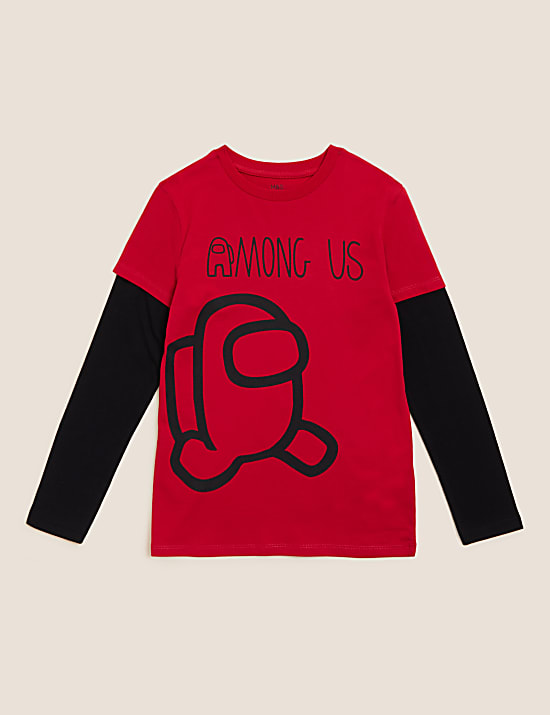 Pure Cotton Among Us™ Mock Sleeve Top (6-16 Yrs)