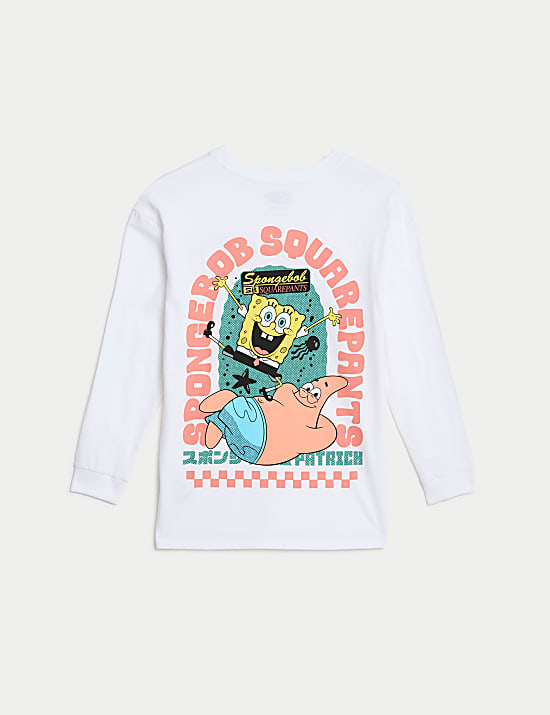 Pure Cotton SpongeBob Squarepants&trade; Top (6-16 Yrs)