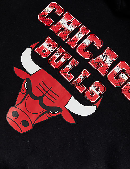 Katoenrijke NBA-capuchontrui met 'Chicago Bulls' (6-16 jaar)