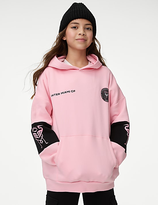 Cotton Rich Inter Miami&trade; Football Hoodie (6-16 Yrs)