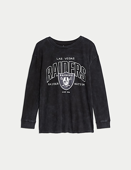 Pure Cotton NFL Raiders Graphic Top (6-16 Yrs)