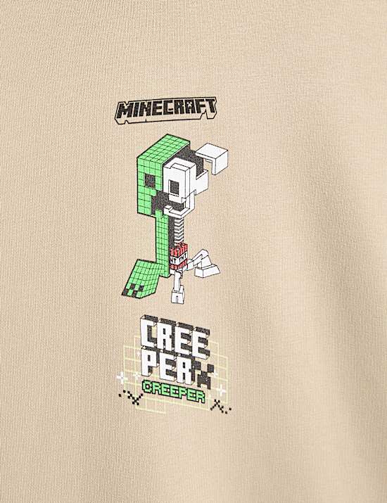Pure Cotton Minecraft™ Hoodie (6-16 Yrs)