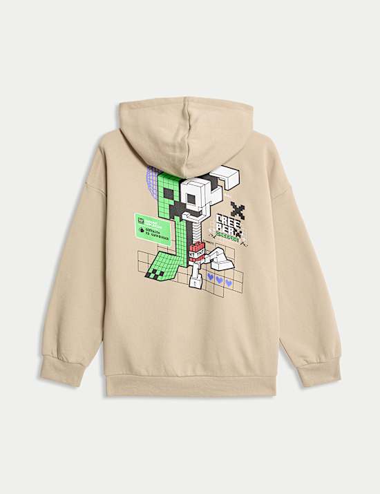 Pure Cotton Minecraft™ Hoodie (6-16 Yrs)