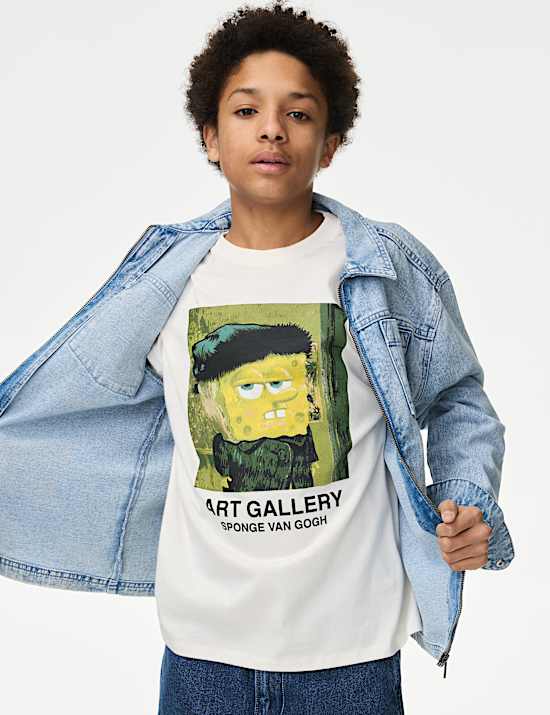 Pure Cotton SpongeBob SquarePants™ T-Shirt (6-16 Yrs)