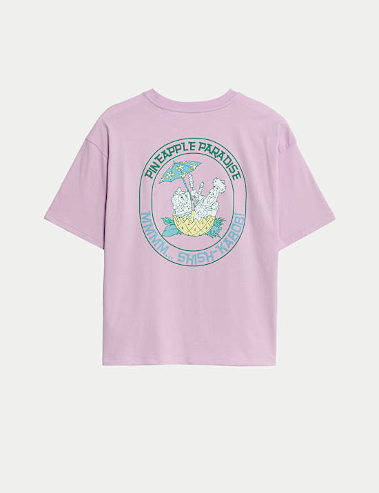 Pure Cotton SpongeBob SquarePants&trade; Graphic T-Shirt (6-16 Yrs)