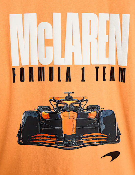 Pure Cotton McLaren F1 Team  T-Shirt (2-16 Yrs)