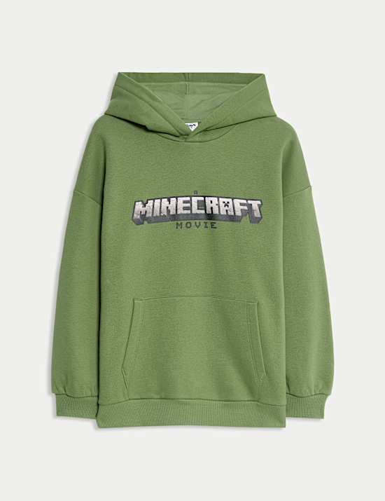 Sweat en coton à capuche et motif Minecraft™ (du 8&nbsp;au 16&nbsp;ans)