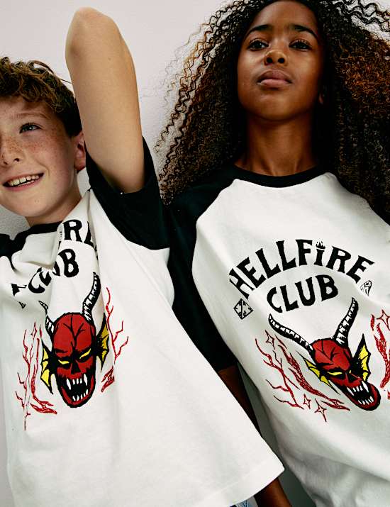 חולצת טי Stranger Things™‎ מכותנה טהורה (6-‏16 שנים)