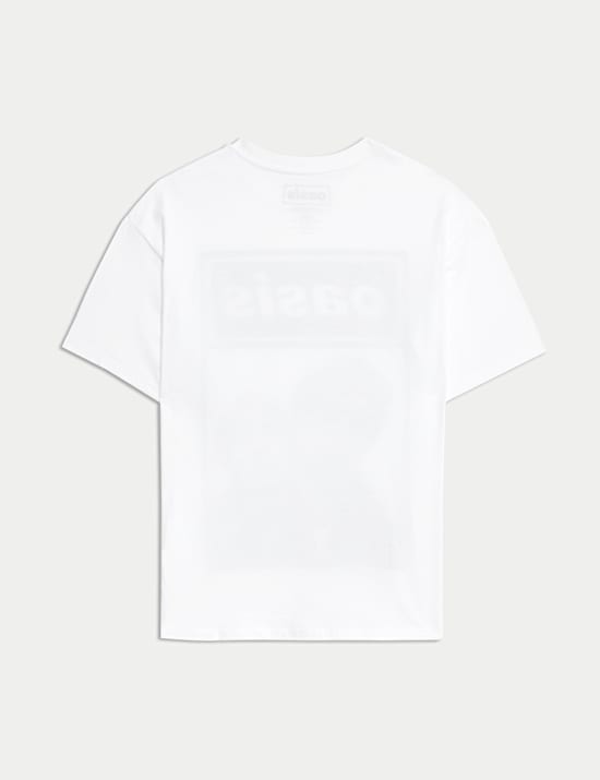T-Shirt aus reiner Baumwolle mit Oasis-Grafik (6–16 Jahre)