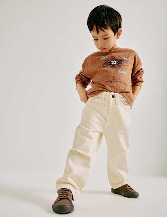 Jean en denim 100 % coton style charpentier (du 2 au 8 ans)