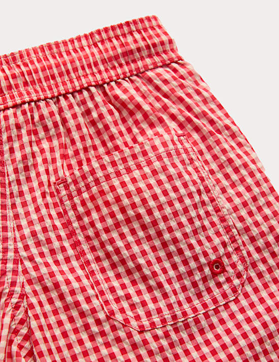 Seersucker Gingham Swim Shorts (2-8 Yrs)