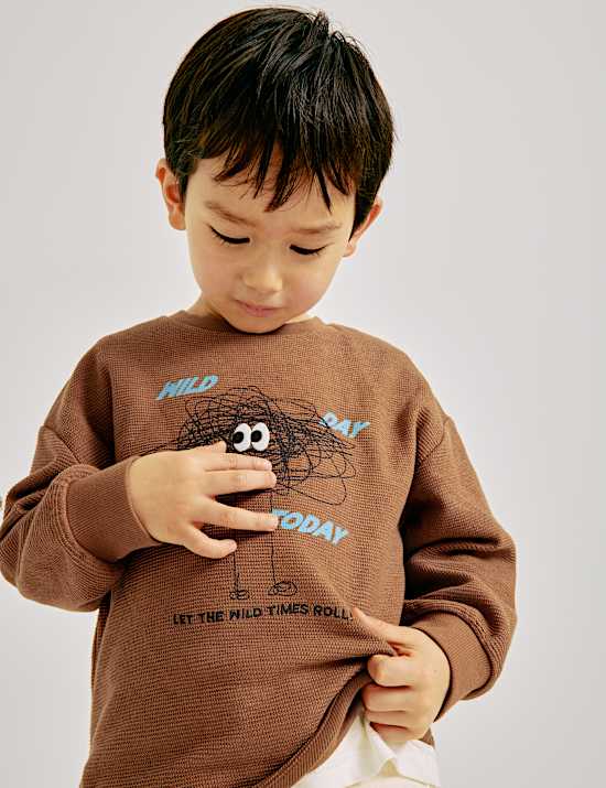 Top en coton brod&eacute; &agrave; motif monstre (du 2 au 8 ans)