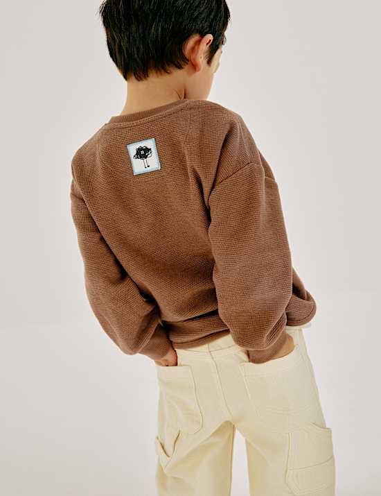 Top en coton brod&eacute; &agrave; motif monstre (du 2 au 8 ans)