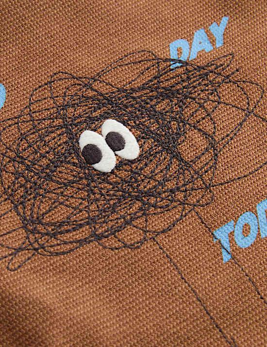 Top en coton brod&eacute; &agrave; motif monstre (du 2 au 8 ans)