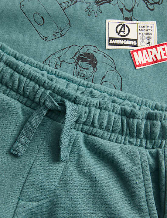 2-delige katoenrijke Marvel&trade;-set met broek en top (2-8 jaar)