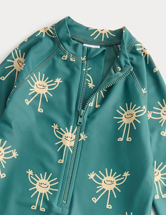 Sun Print All In One Swimsuit (2-8 Yrs)