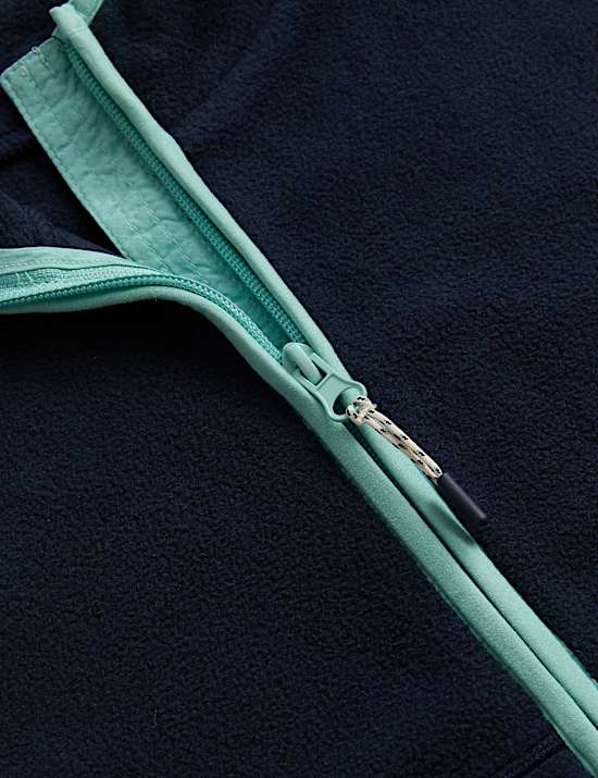 Fleece Zip Through Contrast Trim Gilet (2-8 Yrs)