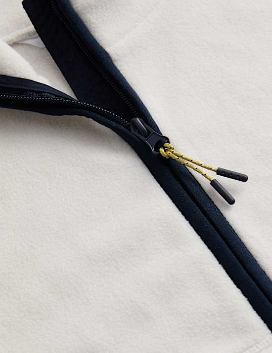 Veste sans manches en polaire &agrave; fermeture zipp&eacute;e et bordure contrast&eacute;e (du 2 au 8 ans)