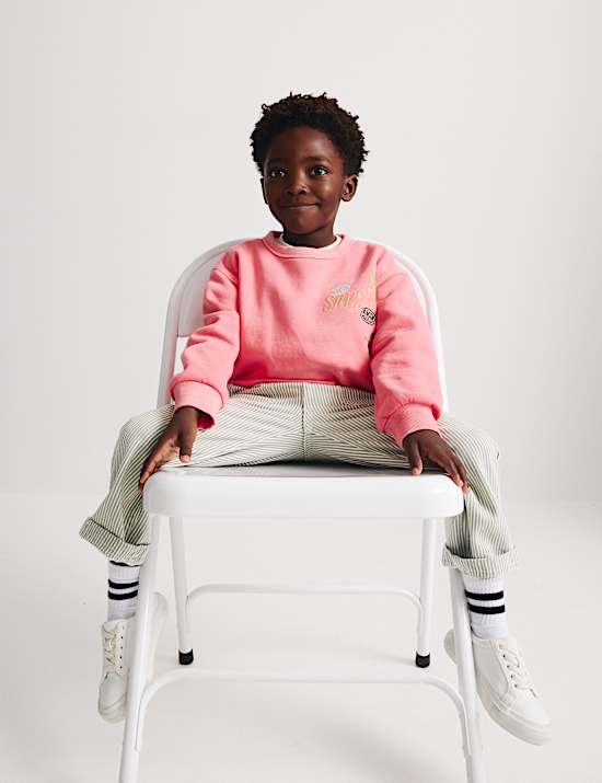 Pantalones de rayas 100 % algod&oacute;n (2-8 a&ntilde;os)