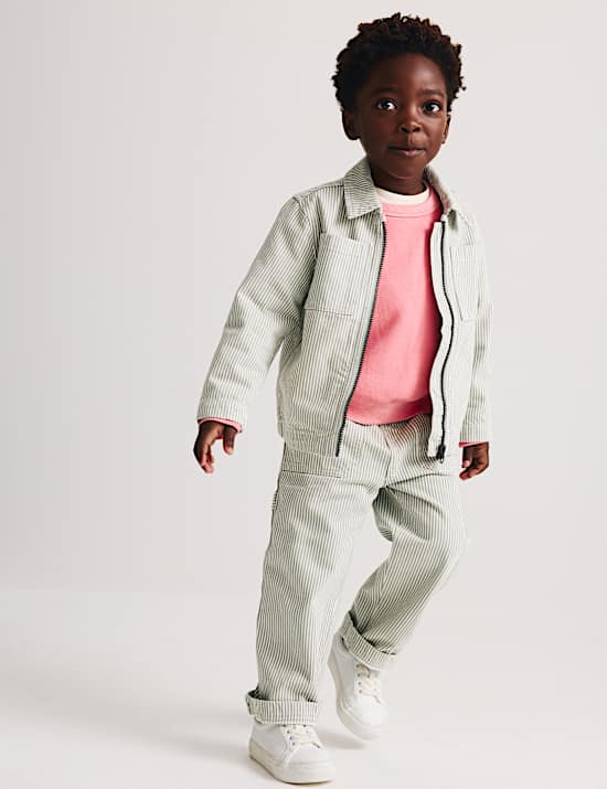 Pantalones de rayas 100 % algod&oacute;n (2-8 a&ntilde;os)