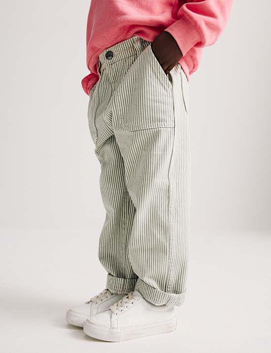 Pantalones de rayas 100 % algod&oacute;n (2-8 a&ntilde;os)