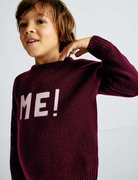 Merino Wool Rich 'Me!' Jumper (2-10 Yrs)