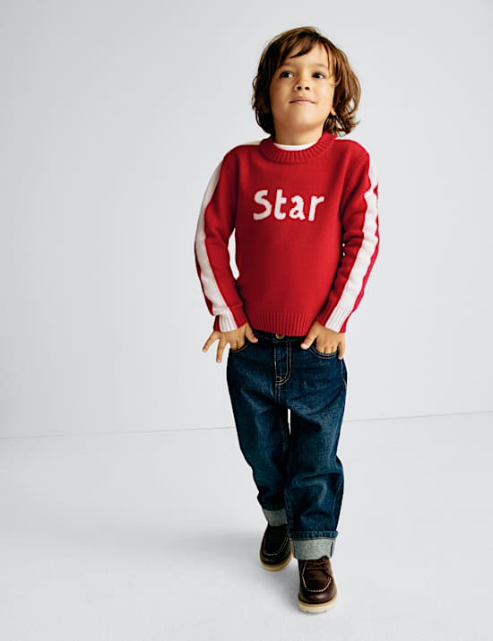 Merino Wool Rich 'Star' Jumper (2-10 Yrs)