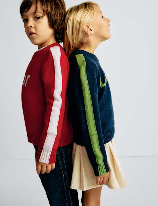 Merino Wool Rich 'Laugh' Jumper (2-10 Yrs)