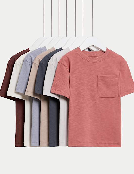 7er-Pack T-Shirts aus reiner Baumwolle (2&ndash;8 J.)