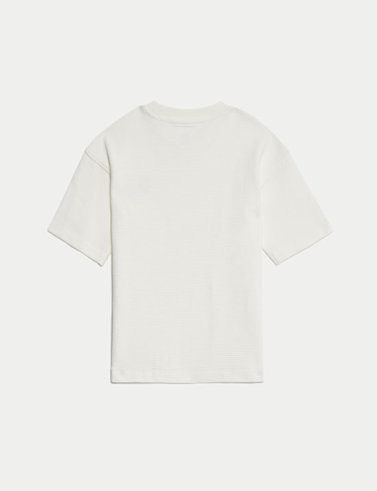Pure Cotton Textured T-Shirt (1-7 Yrs)
