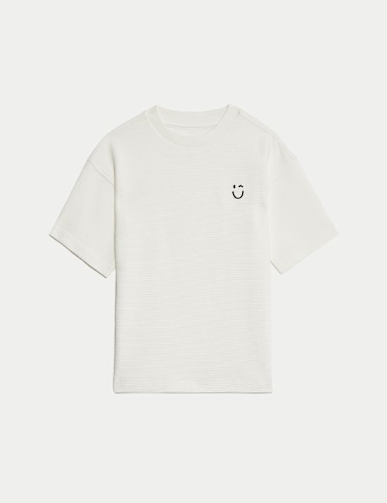 Pure Cotton Textured T-Shirt (1-7 Yrs)