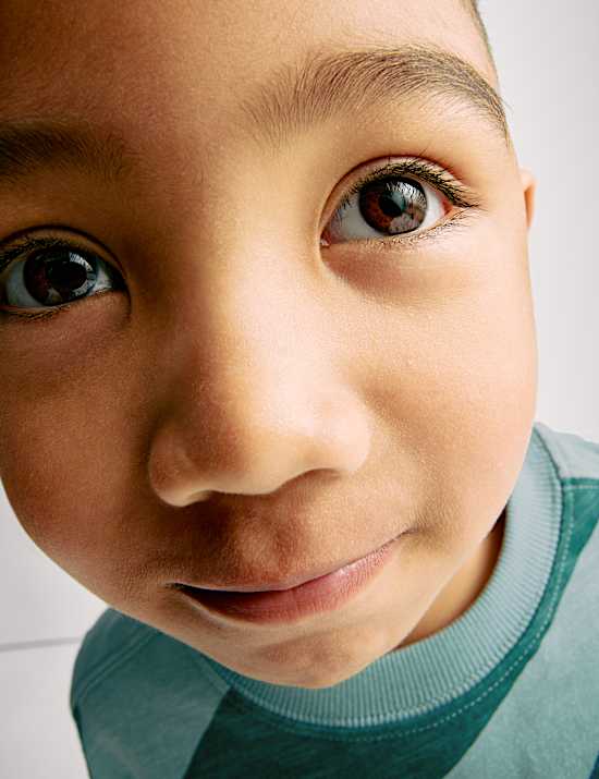 Pruhované tričko z čisté bavlny s s diagonálními vlnami (2–8 let)