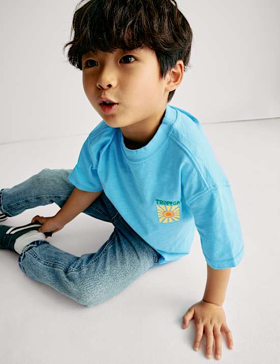 Pure Cotton Back Graphic T-Shirt (2-8 Yrs)