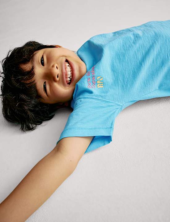 Pure Cotton Back Graphic T-Shirt (2-8 Yrs)