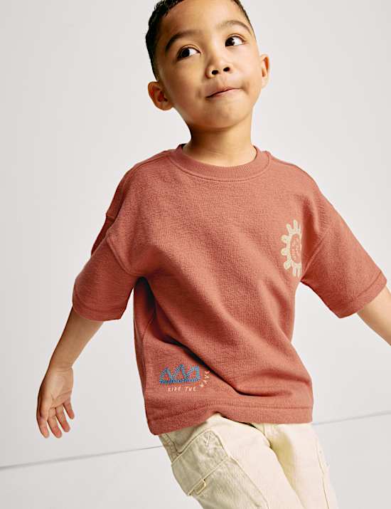 Pure Cotton Embroidered T-Shirt (2-8 Yrs)