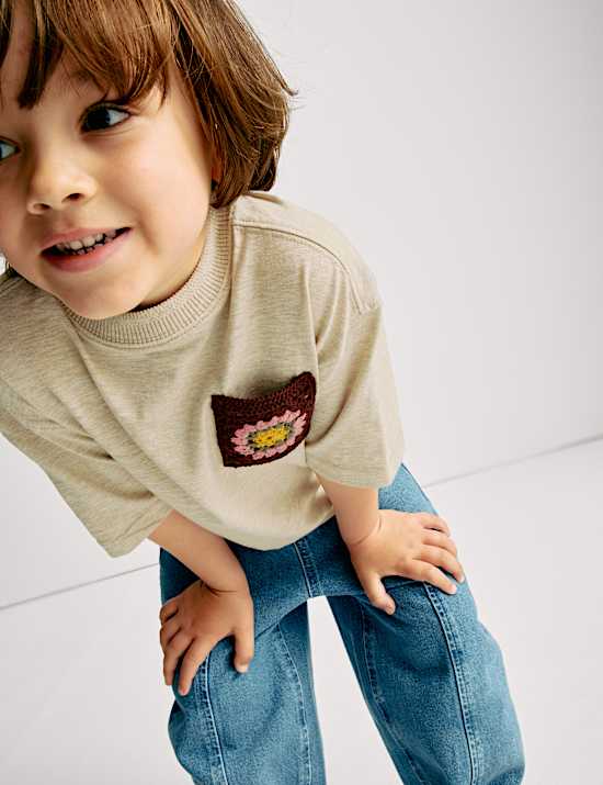 Pure Cotton Pocket T-Shirt (2-8 Yrs)