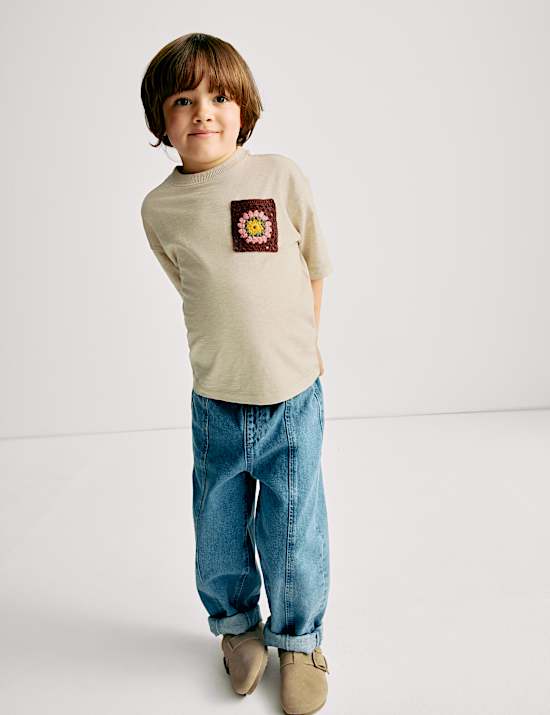 Pure Cotton Pocket T-Shirt (2-8 Yrs)