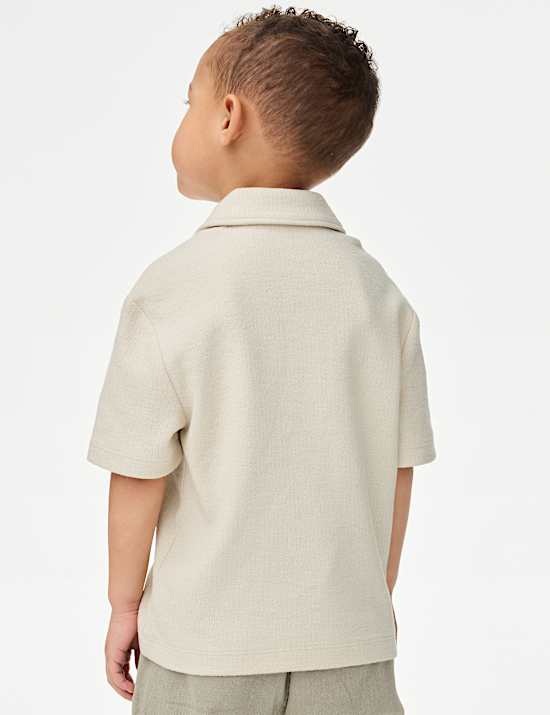 Cotton Rich Embroidered Polo Shirt (1-8 Yrs)