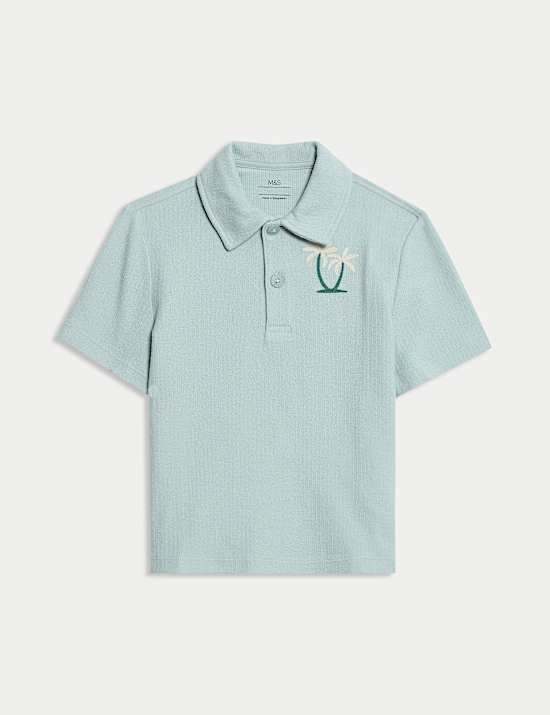 Cotton Rich Textured Polo Shirt (2-8 Yrs)