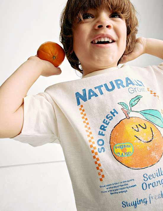 Cotton Rich Orange T-Shirt (2-8 Yrs)