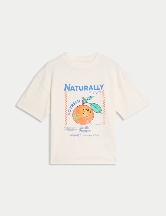 Cotton Rich Orange T-Shirt (2-8 Yrs)