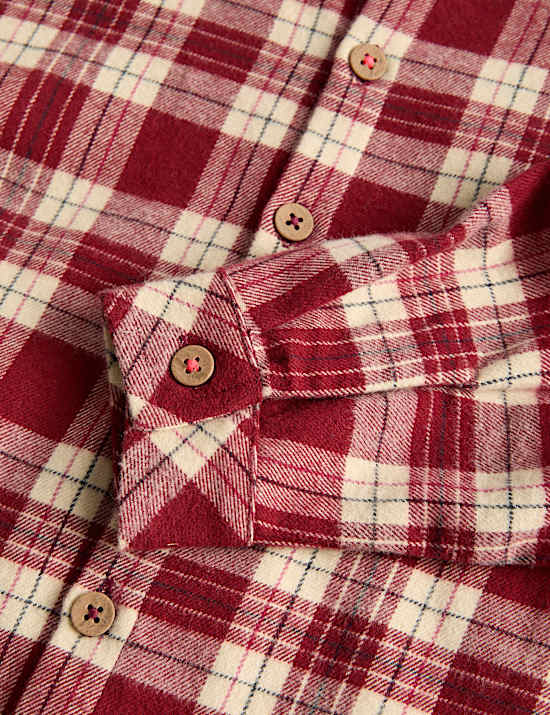 חולצת משבצות מכותנה טהורה (1‏-10 שנים)