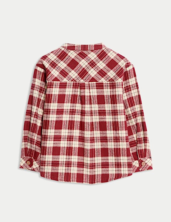 חולצת משבצות מכותנה טהורה (1‏-10 שנים)