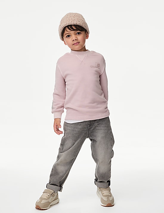 Cotton Rich Slogan Print Top (1-8 Yrs)