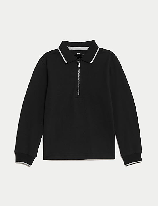 Cotton Rich Tipped Polo Shirt (1-8 Yrs)