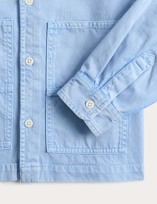 Pure Cotton Twill Overshirt (2-8 Yrs)