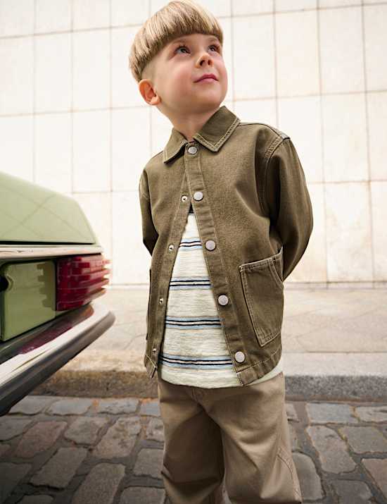 Pure Cotton Denim Overshirt (2-8 Yrs)