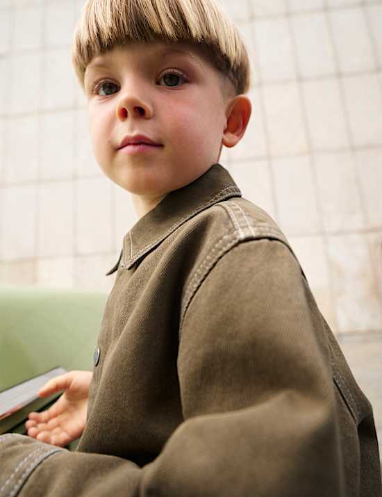 Pure Cotton Denim Overshirt (2-8 Yrs)