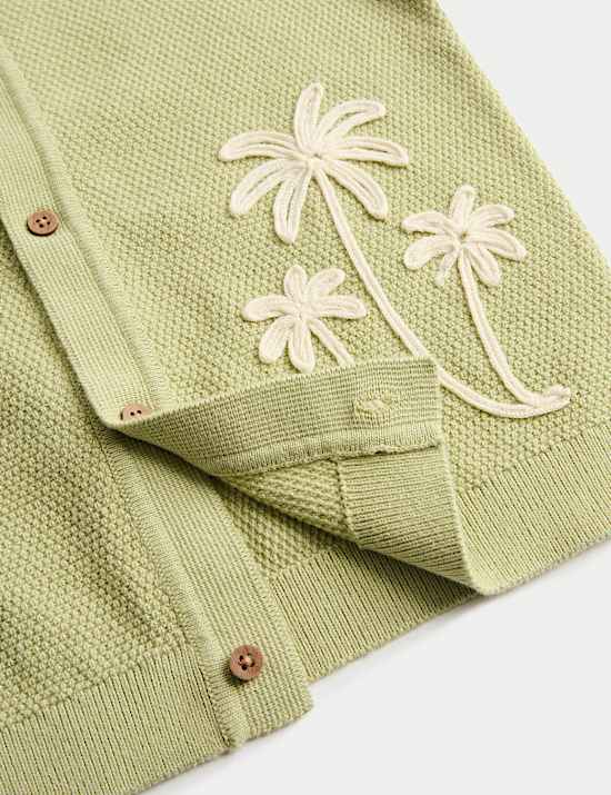 Pure Cotton Knitted Embroidered Polo Shirt (2-8 Years)