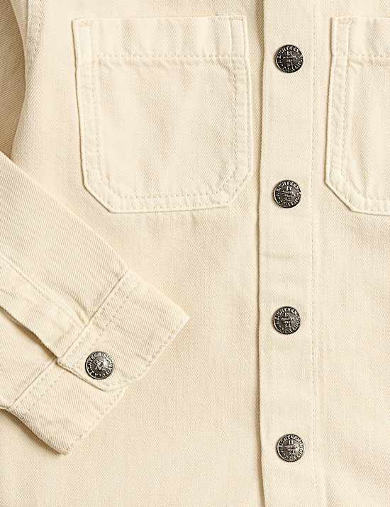 Camisa denim con capucha 100 % algod&oacute;n (2-8 a&ntilde;os)